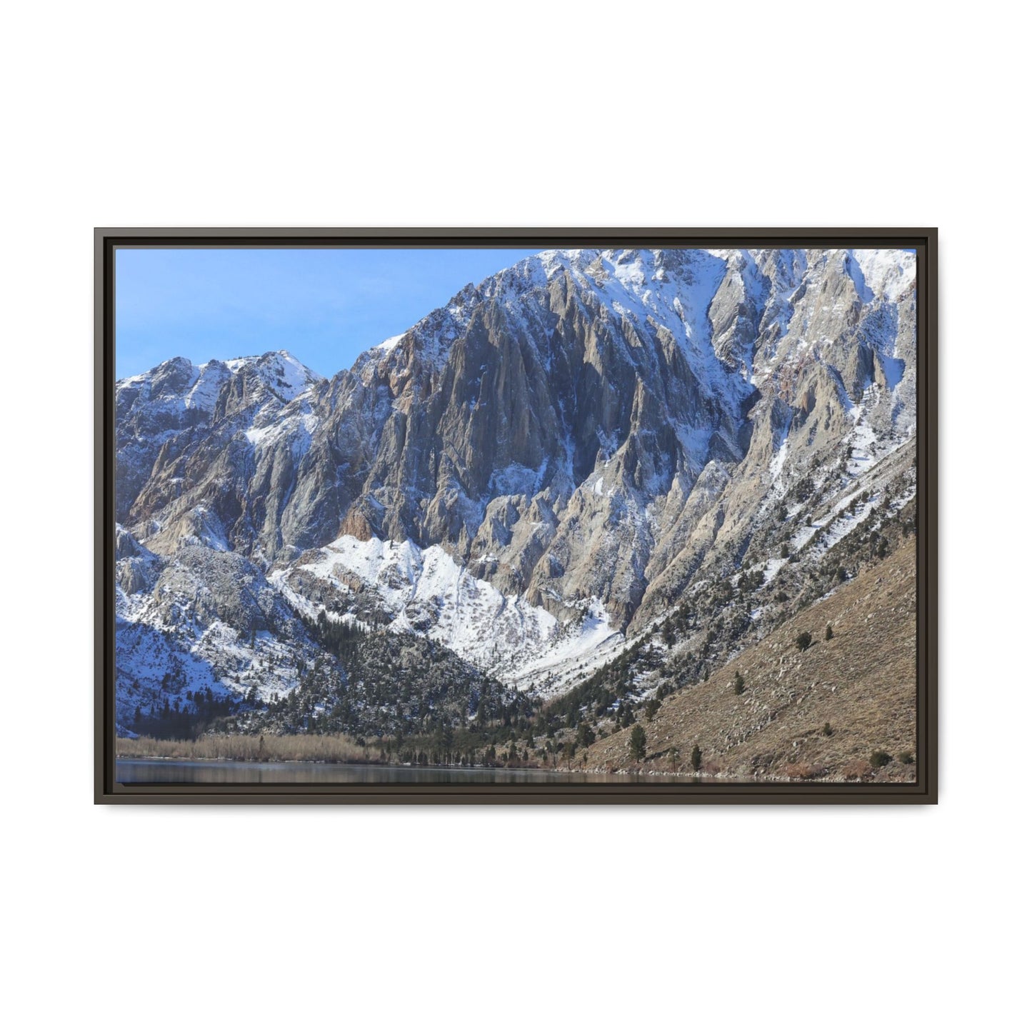 Frozen Reflection - Unique Stretched Canvas Wall Art