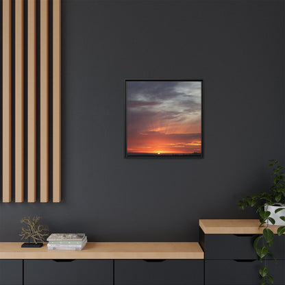 Fiery Horizon - Unique Stretched Canvas Wall Art - Art By Earth