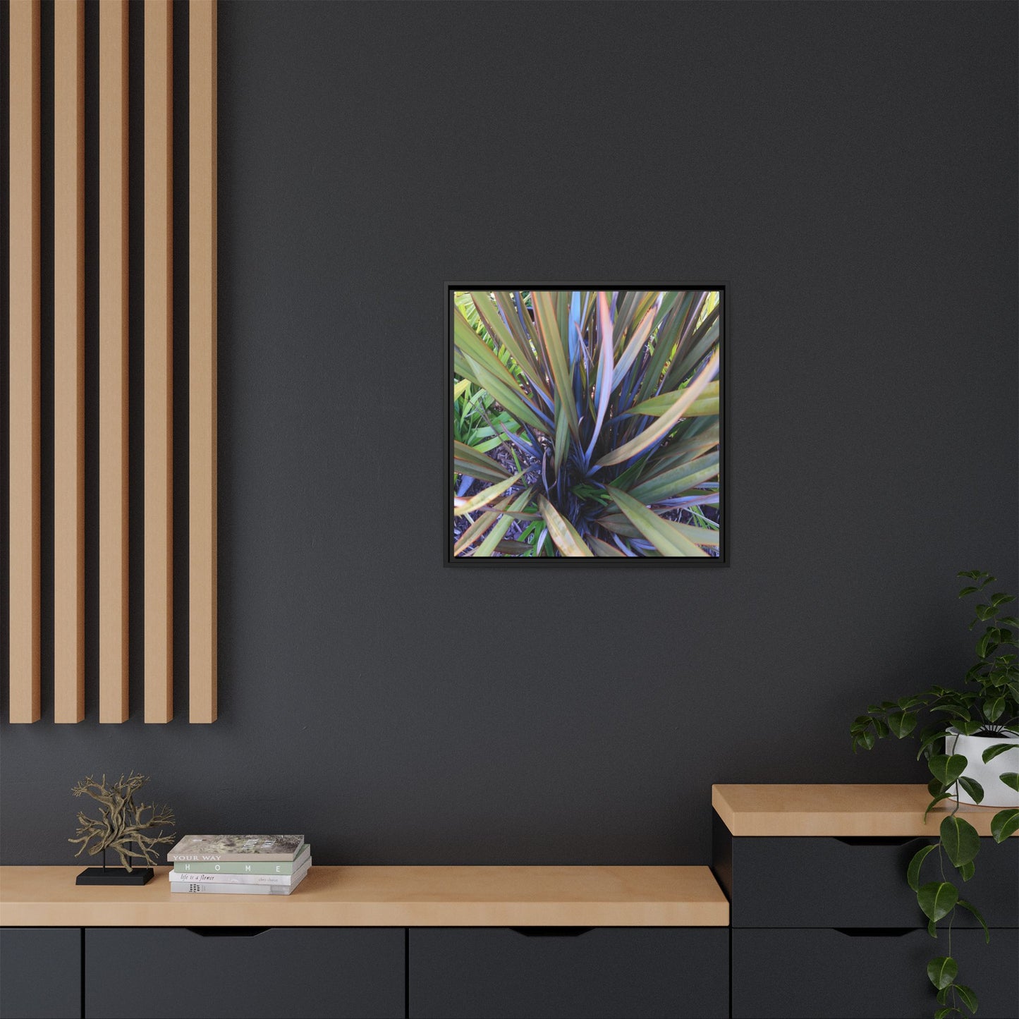 Radiant Leaves - Unique Stretched Canvas Wall Art - Art By Earth