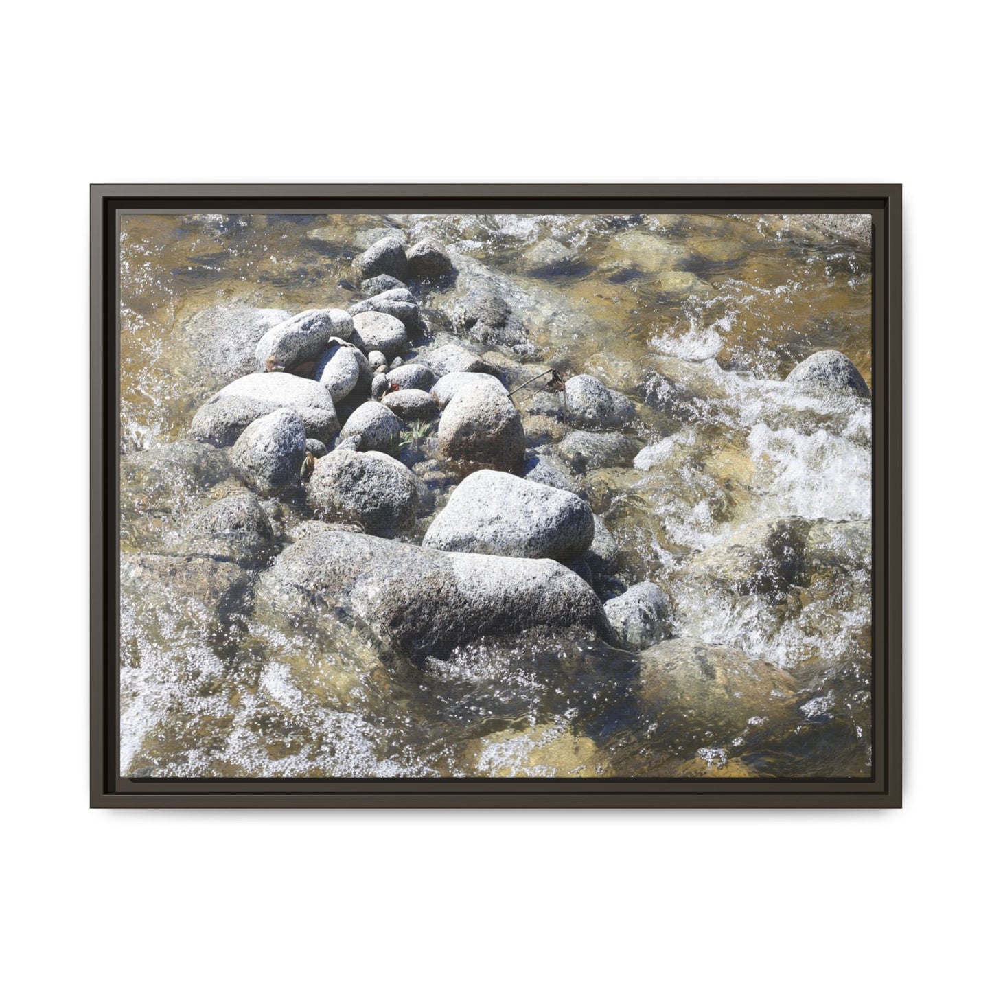Mountain Stream Flow - Unique Stretched Canvas Wall Art - Art By Earth