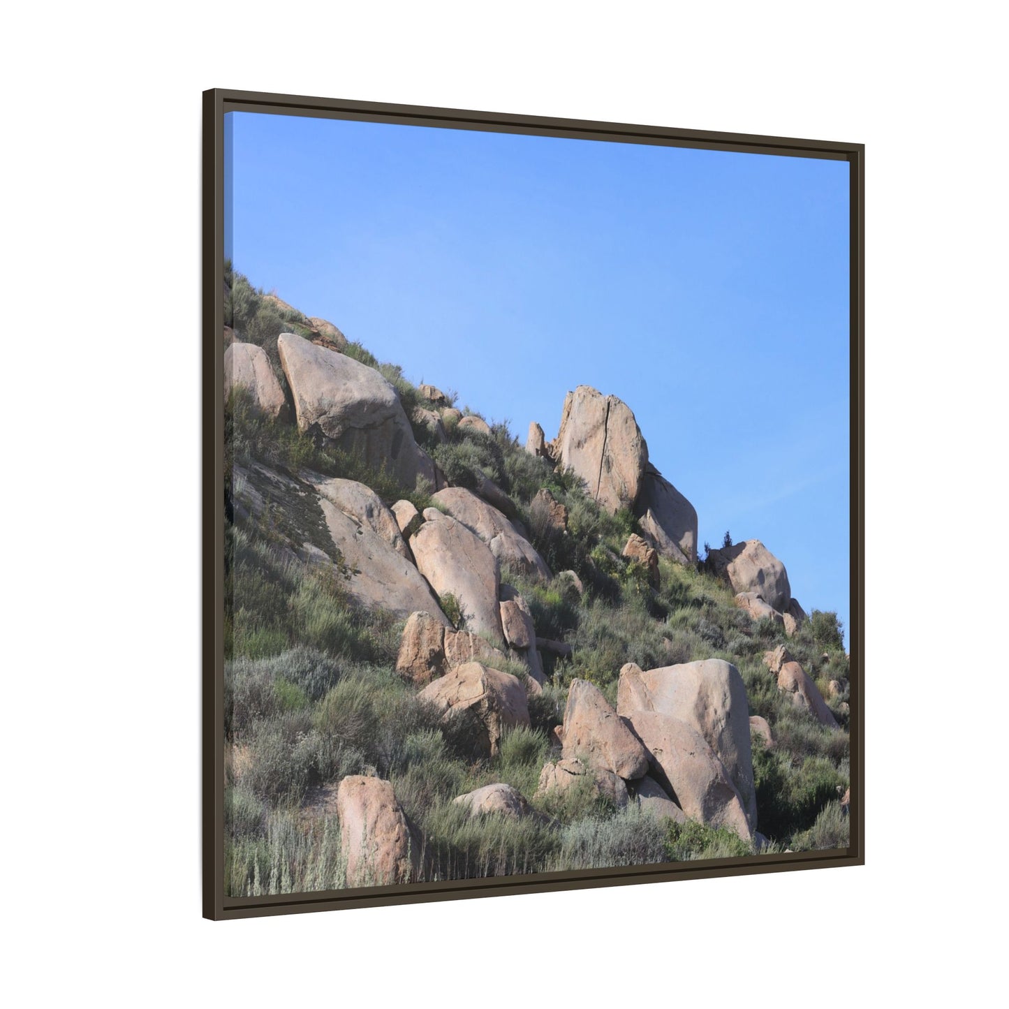 Ancient Boulders in Arid Landscape - Unique Stretched Canvas Wall Art - Art By Earth