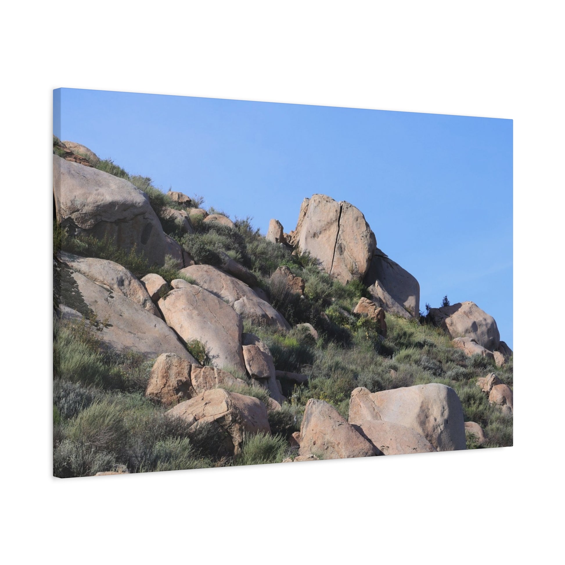 Desert Boulder Formation - Unique Frameless Canvas Wall Art - Art By Earth