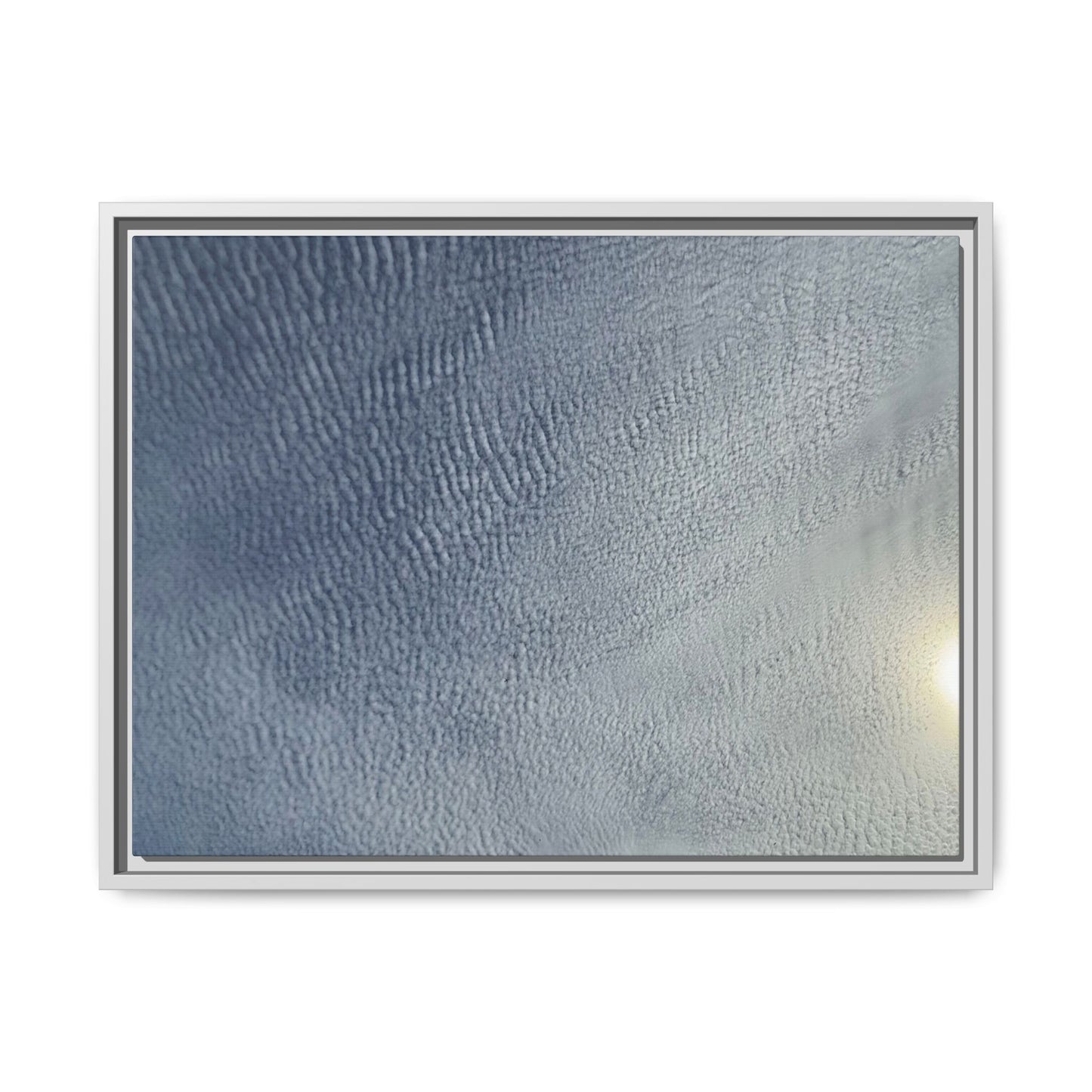 Undulating Whispers of Cerulean Stillness - Unique Stretched Canvas Wall Art - Art By Earth