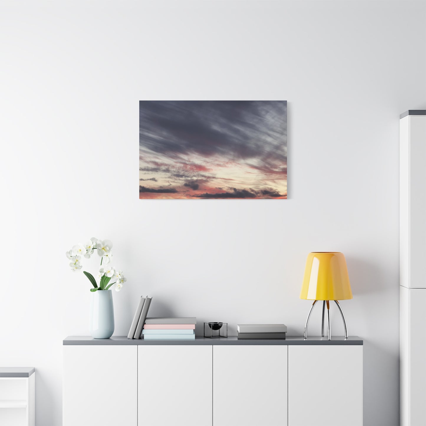 Sunset Over Mountains - Unique Frameless Canvas Wall Art - Art By Earth