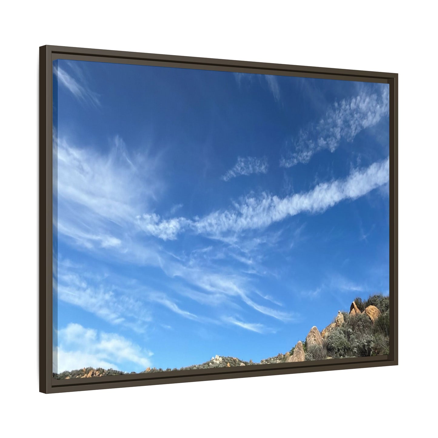 Arid Landscape with Rocky Outcrops - Unique Stretched Canvas Wall Art