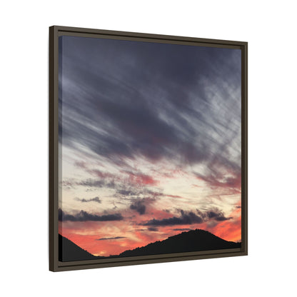 Fiery Sky at Dusk - Unique Stretched Canvas Wall Art - Art By Earth