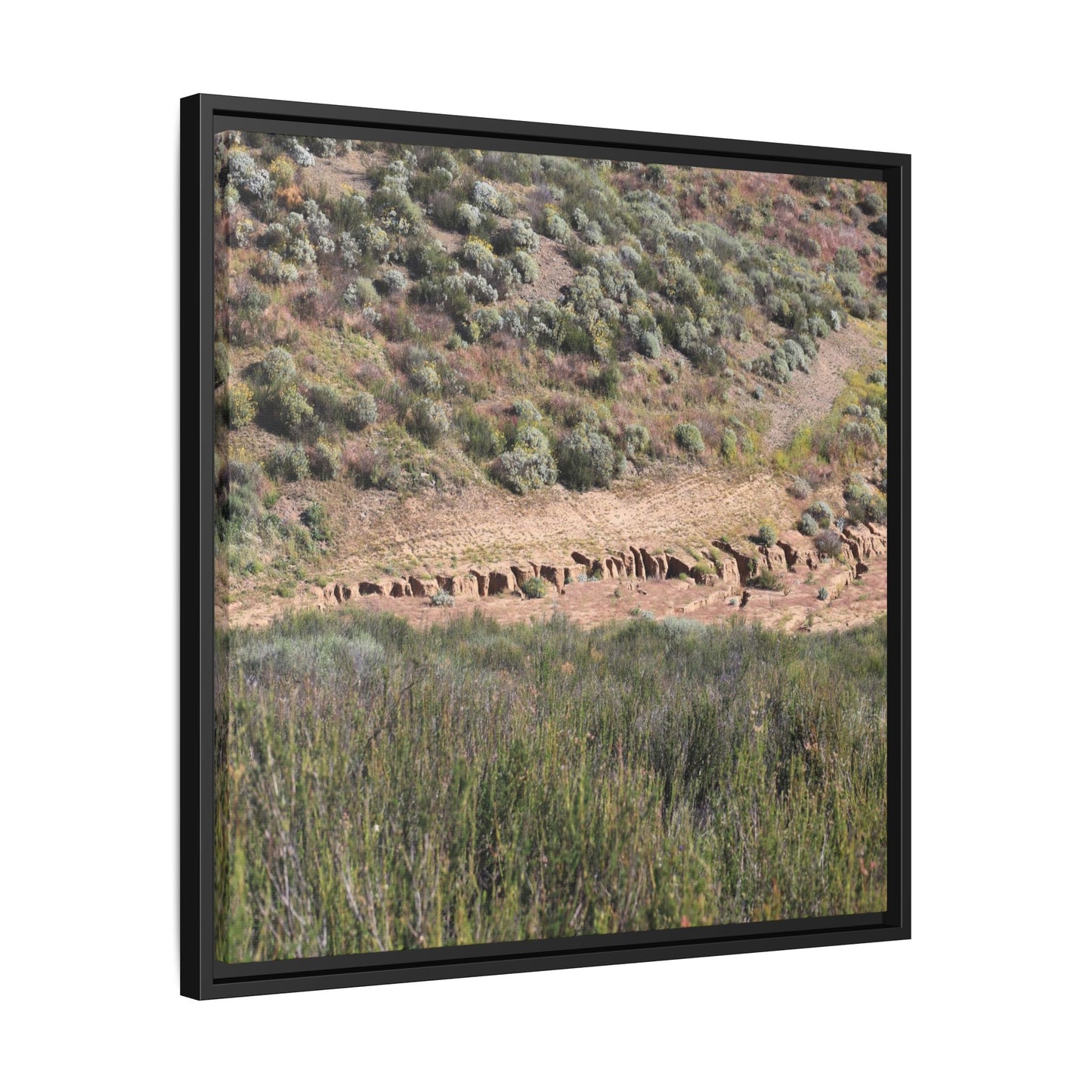 Ancient Dwellings in the Valley - Unique Stretched Canvas Wall Art - Art By Earth