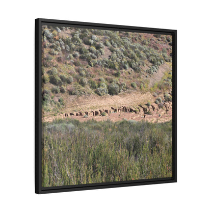 Ancient Dwellings in the Valley - Unique Stretched Canvas Wall Art - Art By Earth