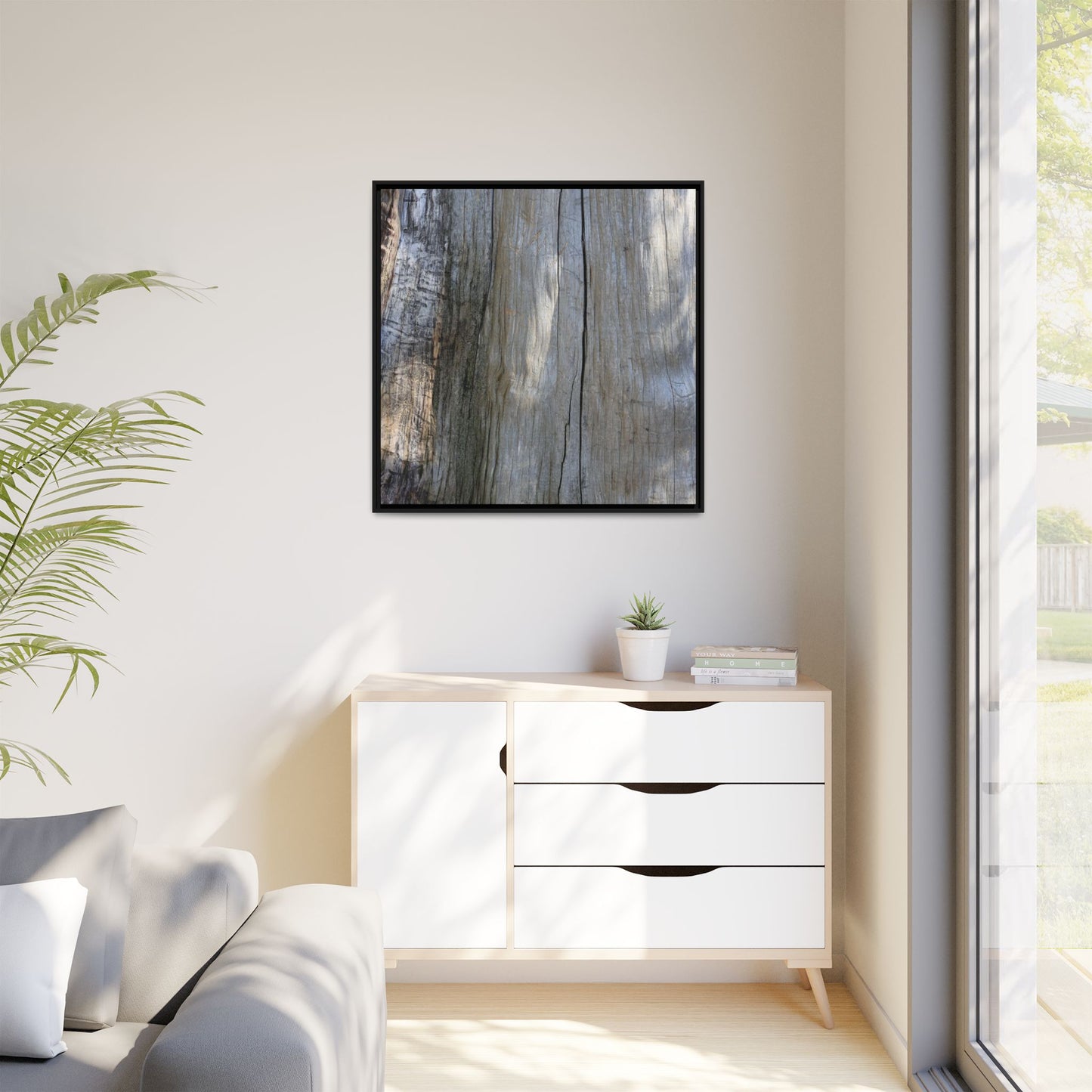 Cracked Timber Texture - Unique Stretched Canvas Wall Art