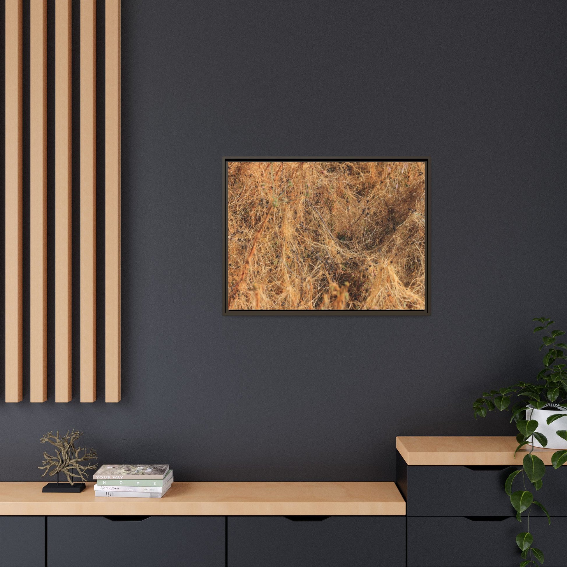 Dried Vegetation Study - Unique Stretched Canvas Wall Art - Art By Earth