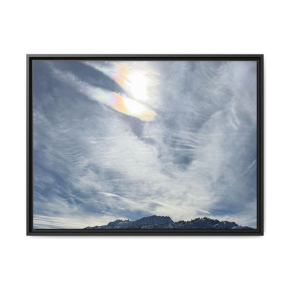 Whispers of Winter's Embrace - Unique Stretched Canvas Wall Art