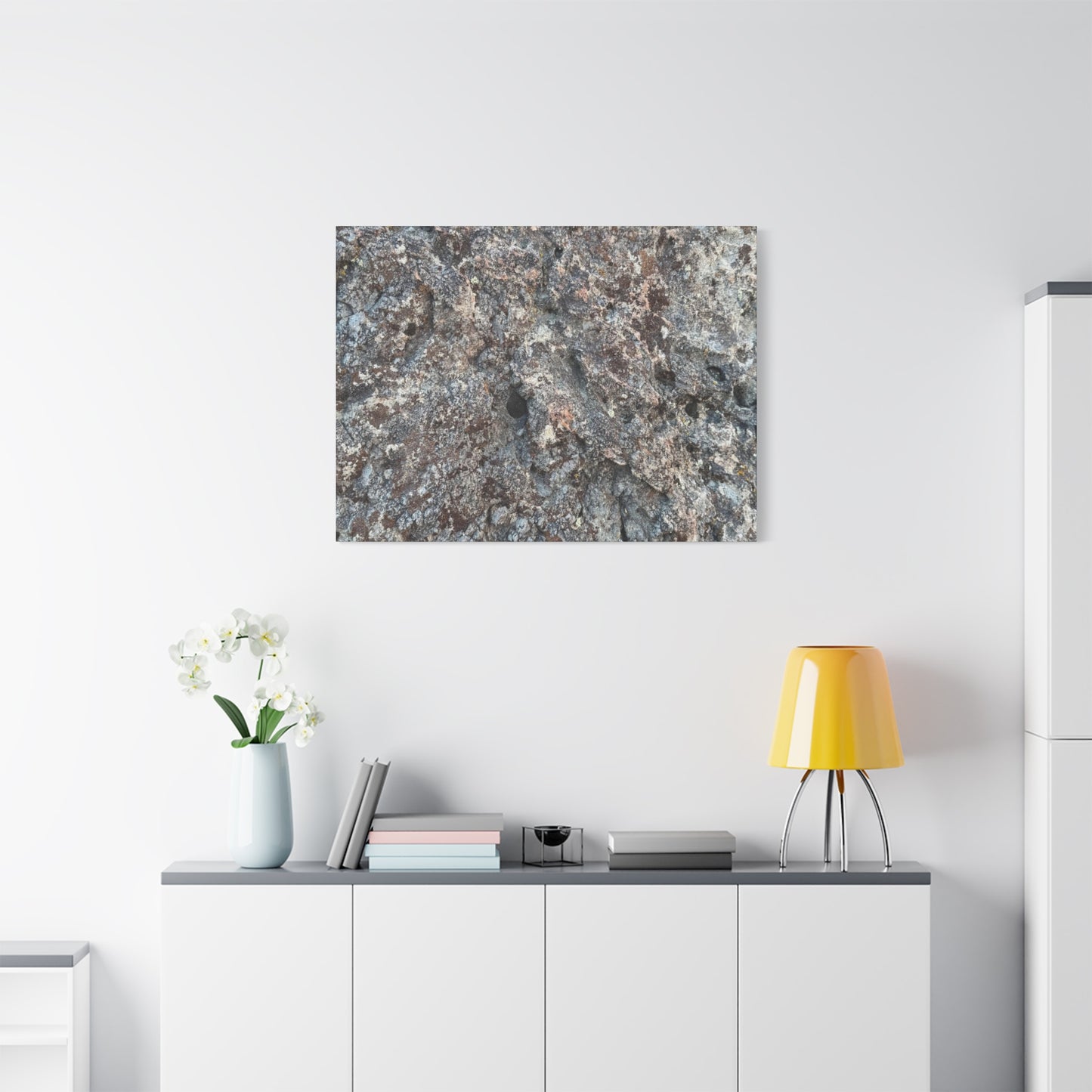 Rust and Granite - Unique Frameless Canvas Wall Art