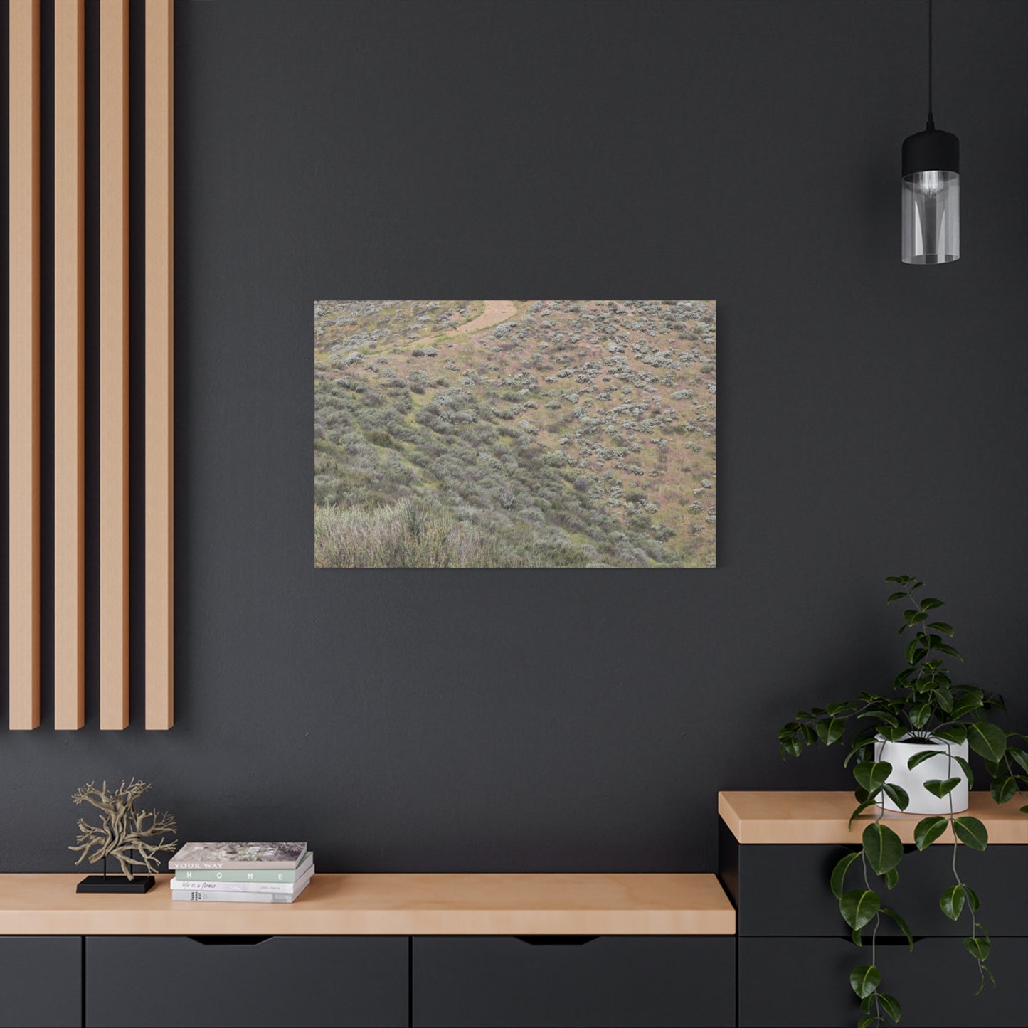 Desert Path Through Sagebrush - Unique Frameless Canvas Wall Art - Art By Earth