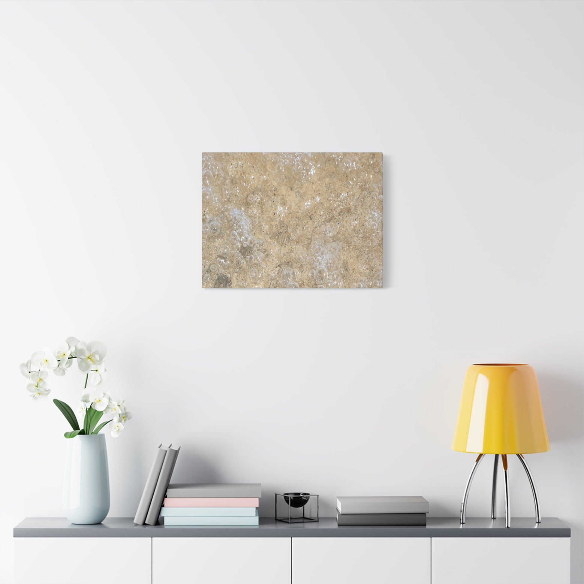 Bubbles in Sand - Unique Frameless Canvas Wall Art - Art By Earth