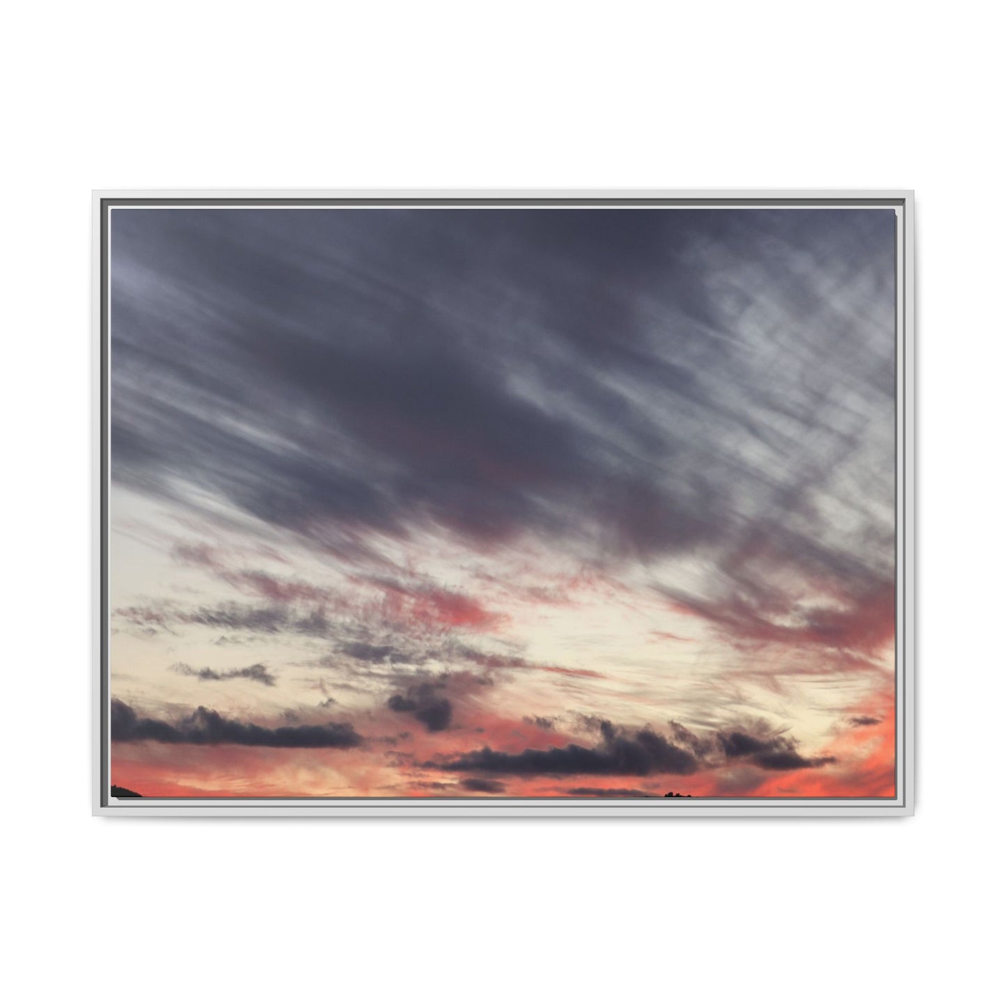 Fiery Sky at Dusk - Unique Stretched Canvas Wall Art - Art By Earth