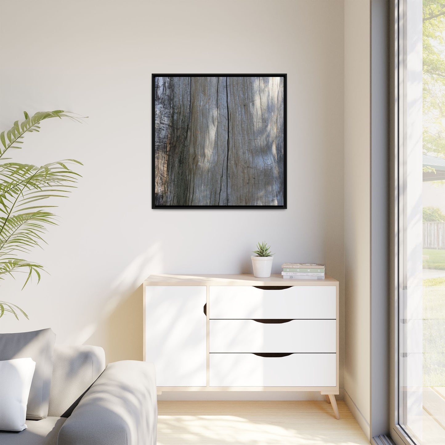 Weathered Wood Surface - Unique Stretched Canvas Wall Art