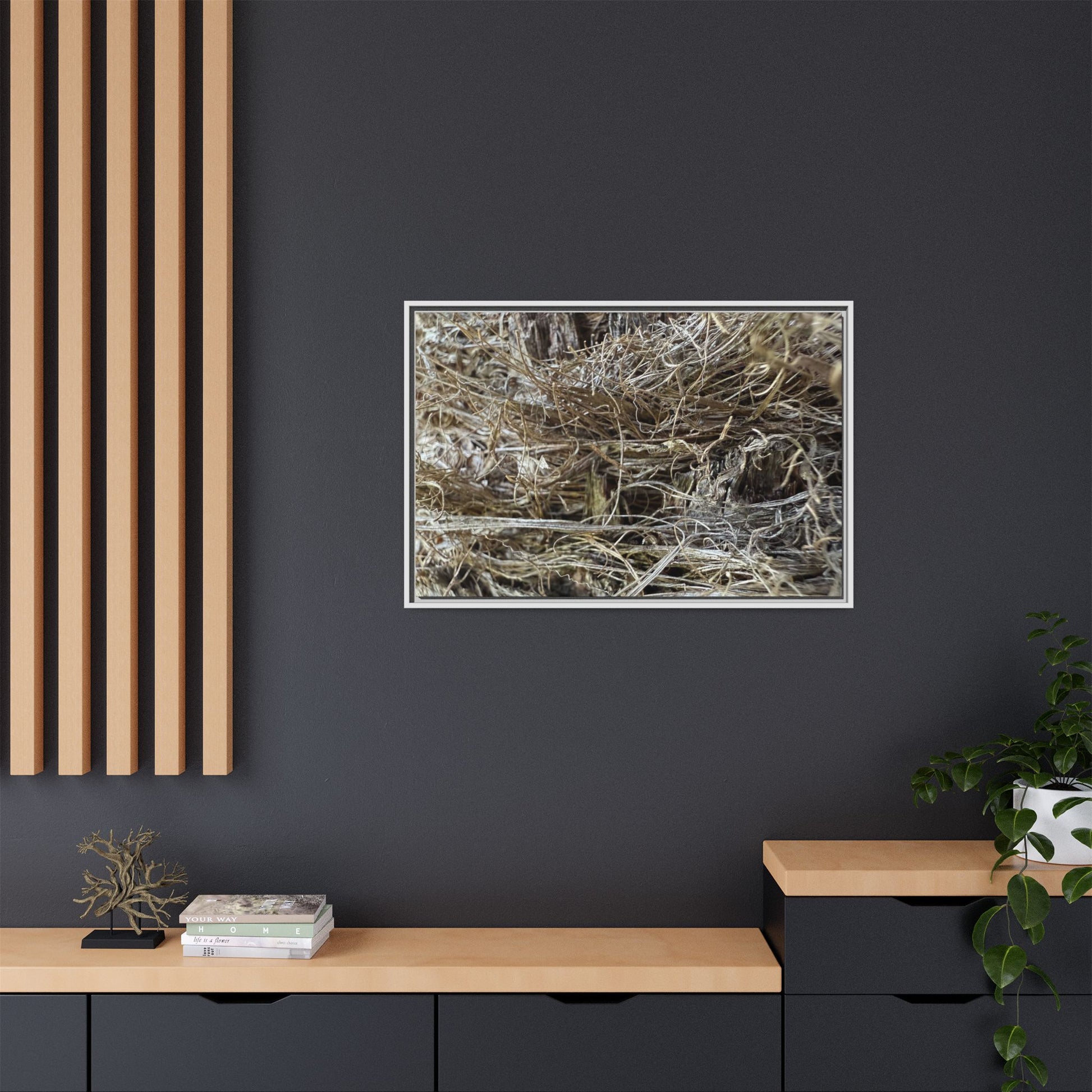 Tangled Whispers of Autumn - Unique Stretched Canvas Wall Art - Art By Earth