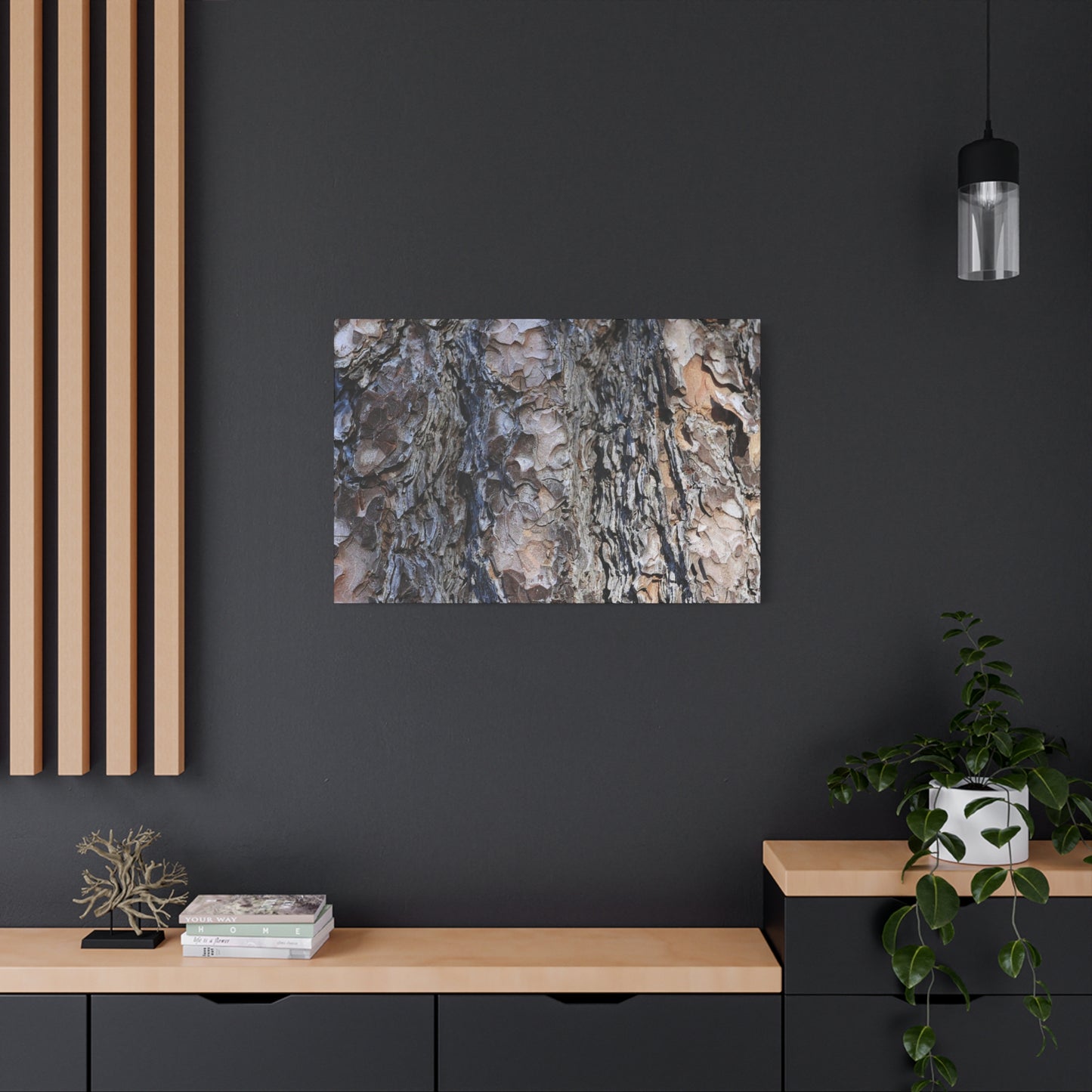 Bark's Rugged Symphony - Unique Frameless Canvas Wall Art - Art By Earth