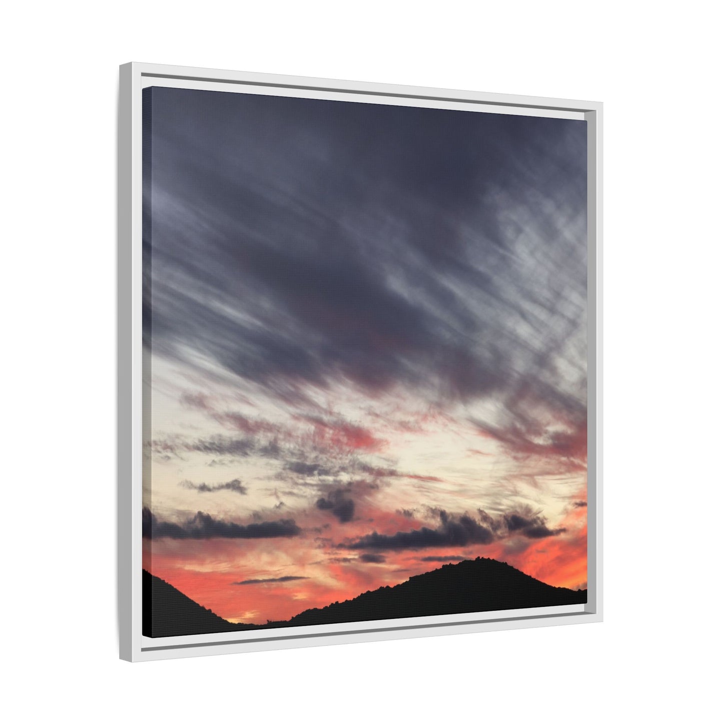 Fiery Sky at Dusk - Unique Stretched Canvas Wall Art - Art By Earth
