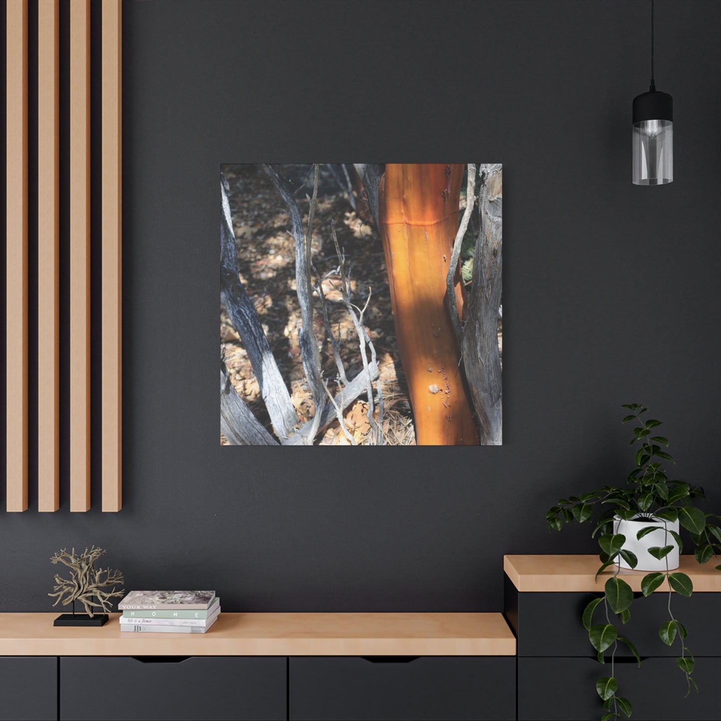 Burnt Forest Remnants - Unique Frameless Canvas Wall Art