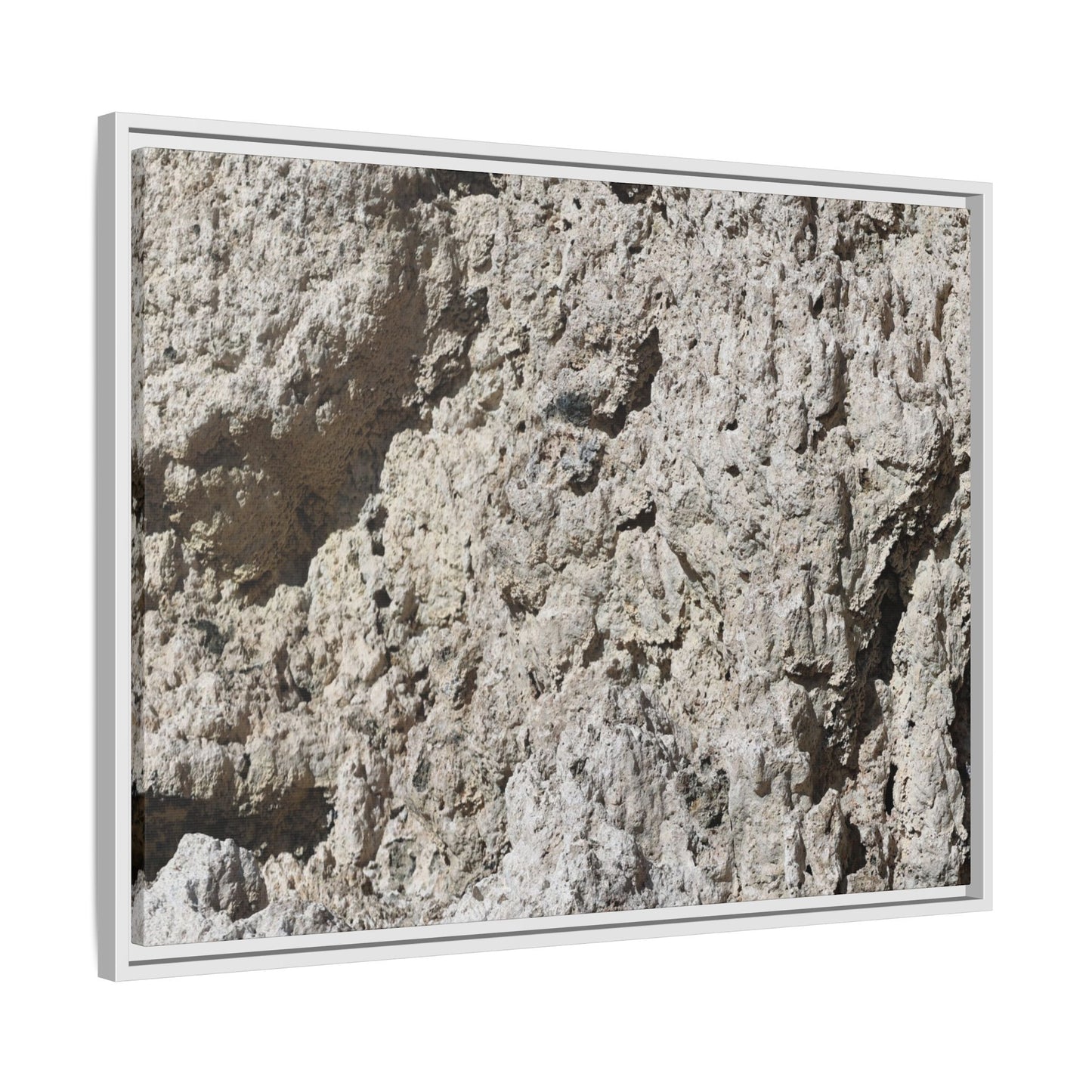 Weathered Stone Whispers - Unique Stretched Canvas Wall Art