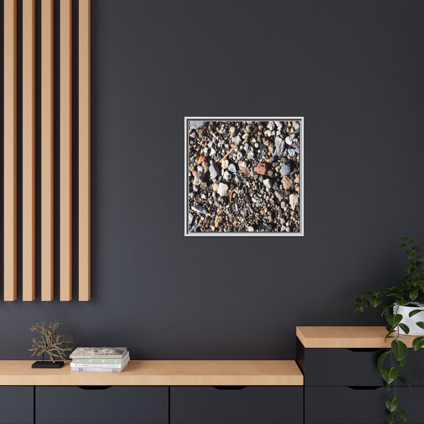 Stones and Soil - Unique Stretched Canvas Wall Art