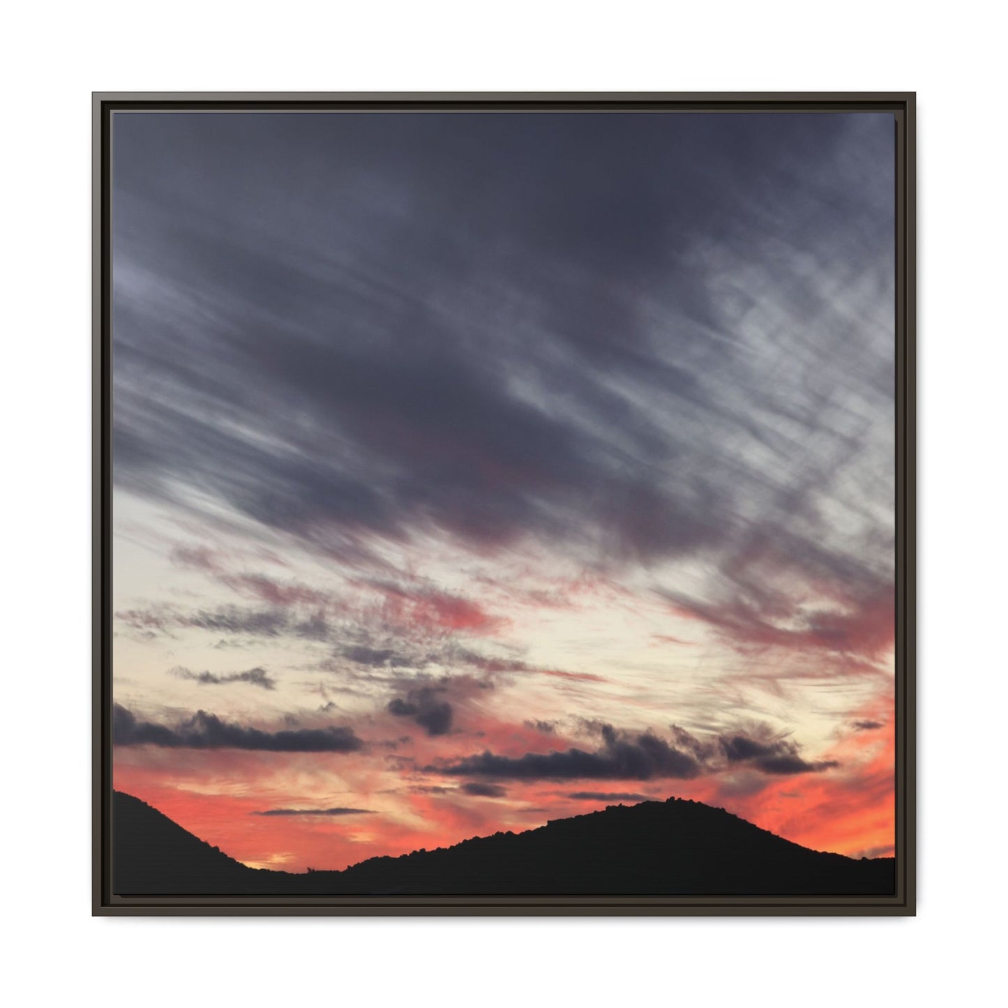 Fiery Sky at Dusk - Unique Stretched Canvas Wall Art - Art By Earth