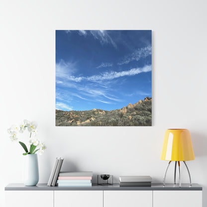Desert Hills Under Blue Sky - Unique Frameless Canvas Wall Art - Art By Earth