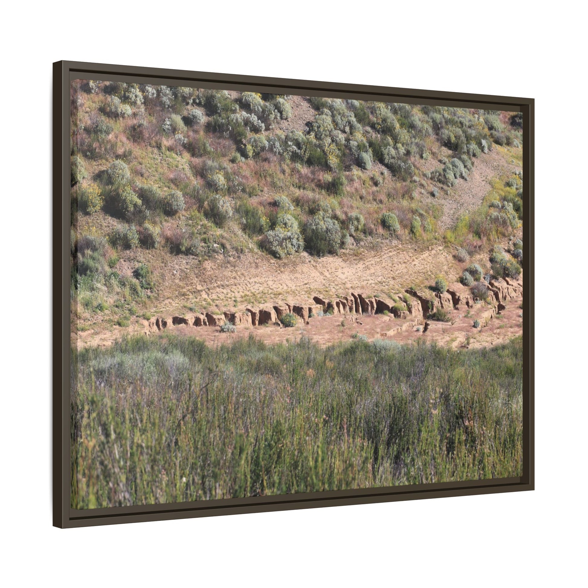 Ancient Dwellings in the Valley - Unique Stretched Canvas Wall Art - Art By Earth