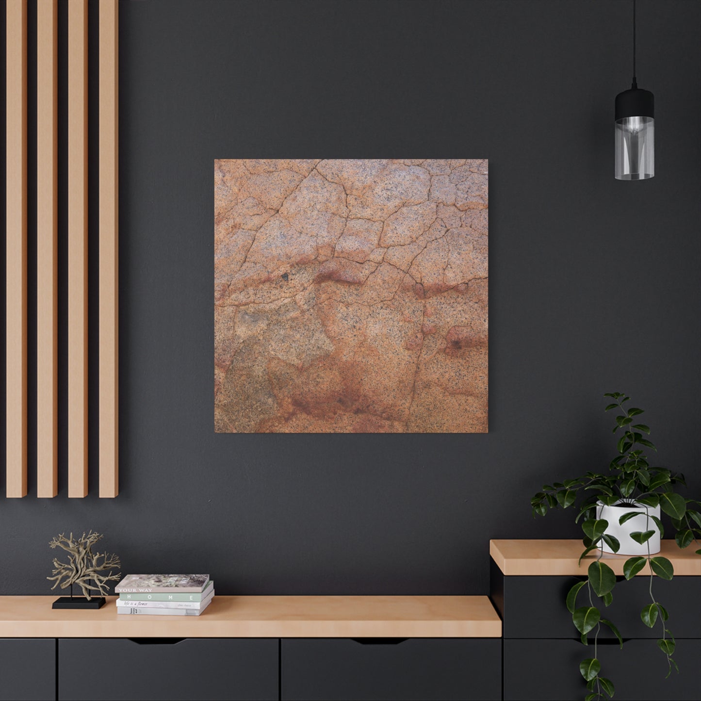 Cracked Earth's Whisper - Unique Frameless Canvas Wall Art - Art By Earth