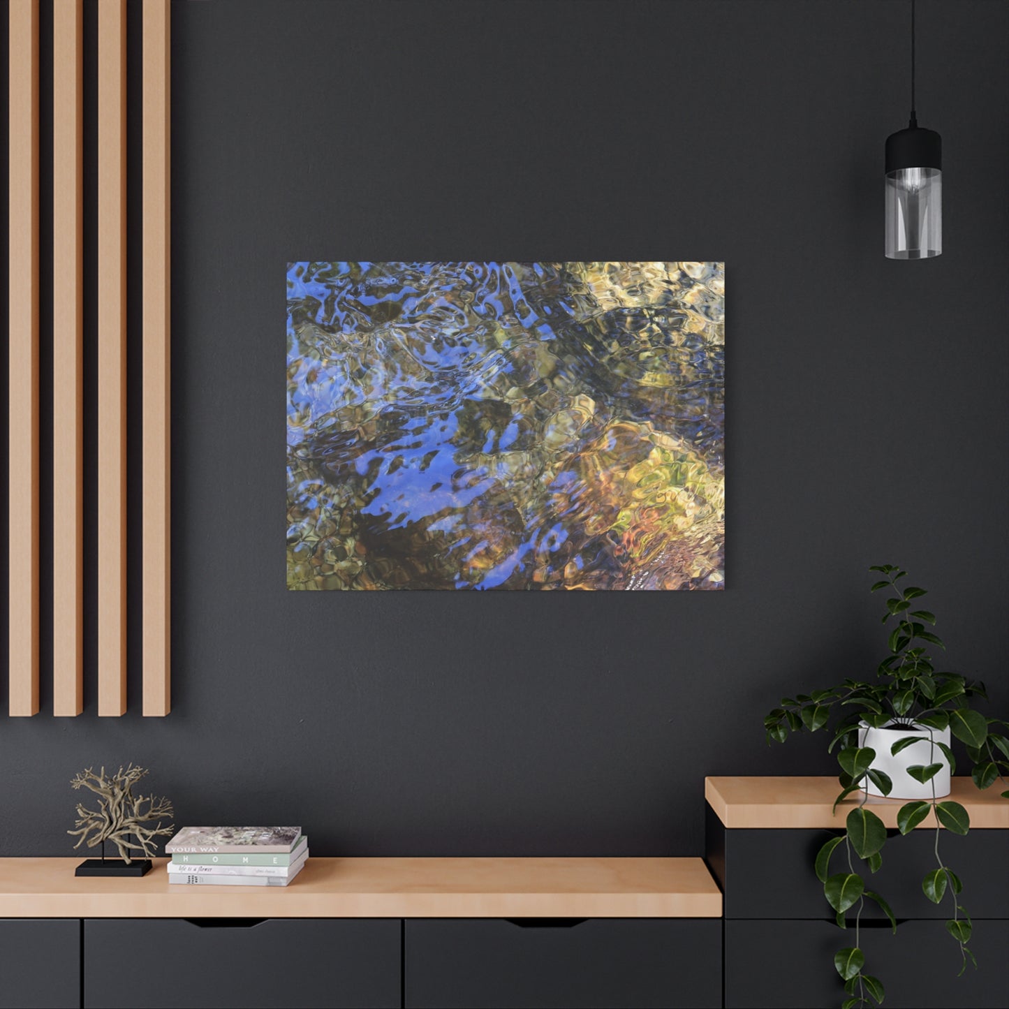 Azure Fragments - Unique Frameless Canvas Wall Art - Art By Earth