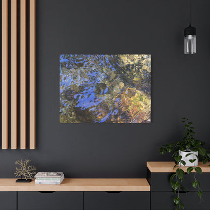 Azure Fragments - Unique Frameless Canvas Wall Art - Art By Earth