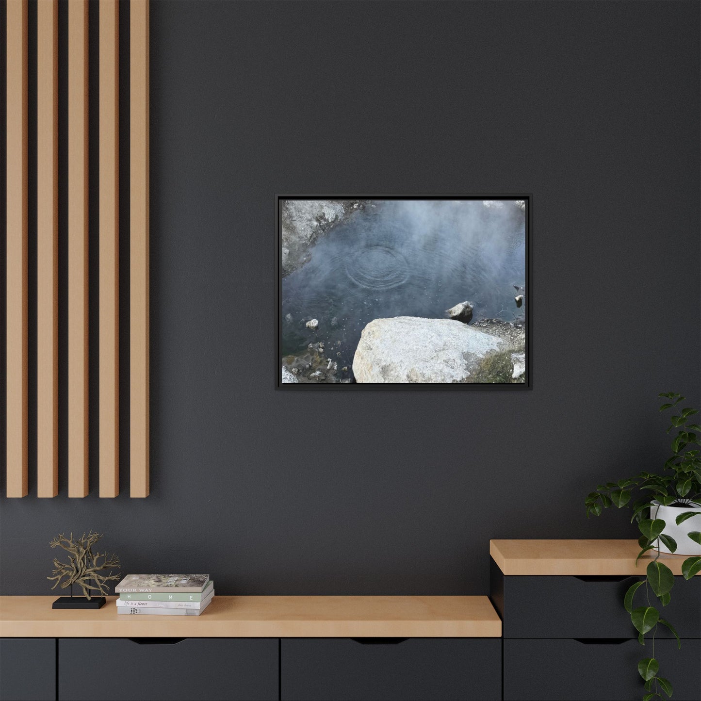 Ripples of Silence - Unique Stretched Canvas Wall Art