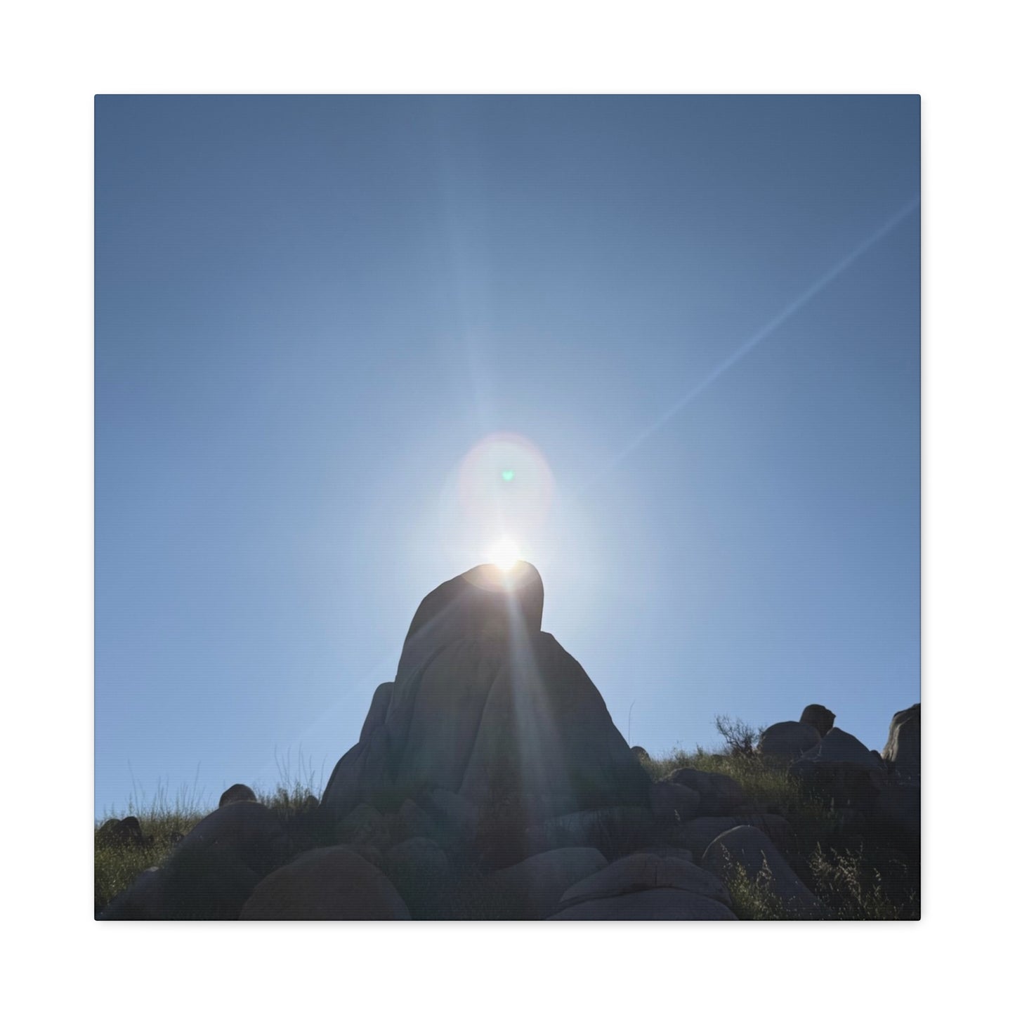 Sunburst Over Stone - Unique Frameless Canvas Wall Art - Art By Earth