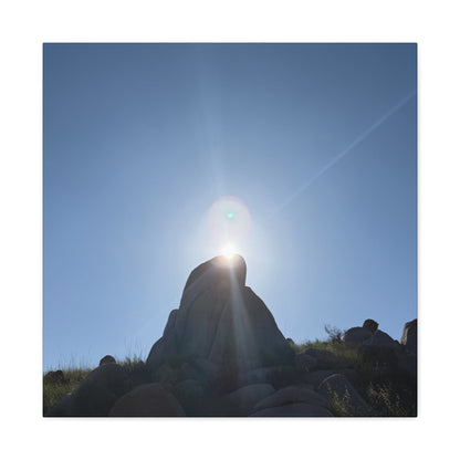 Sunburst Over Stone - Unique Frameless Canvas Wall Art - Art By Earth