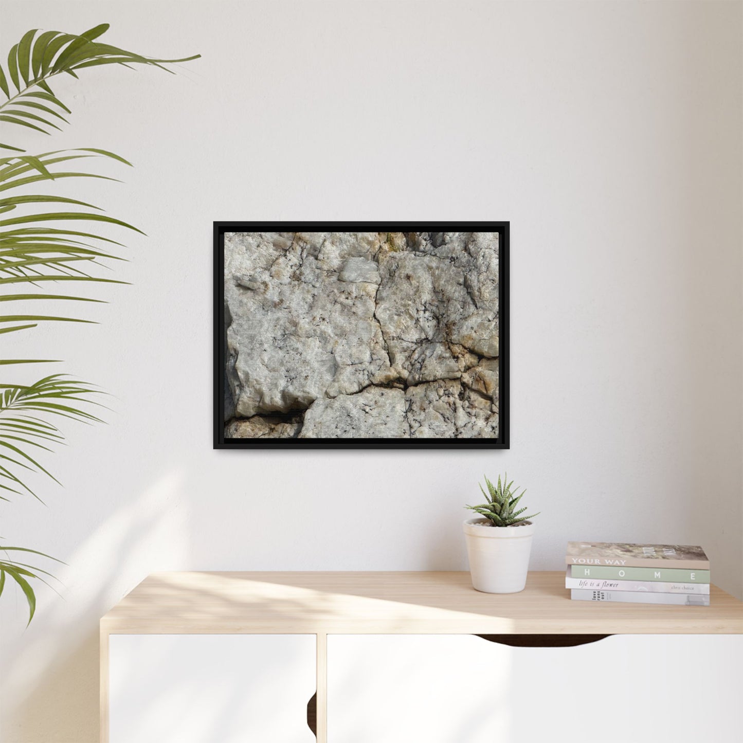 Weathered Limestone Formation - Unique Stretched Canvas Wall Art - Art By Earth