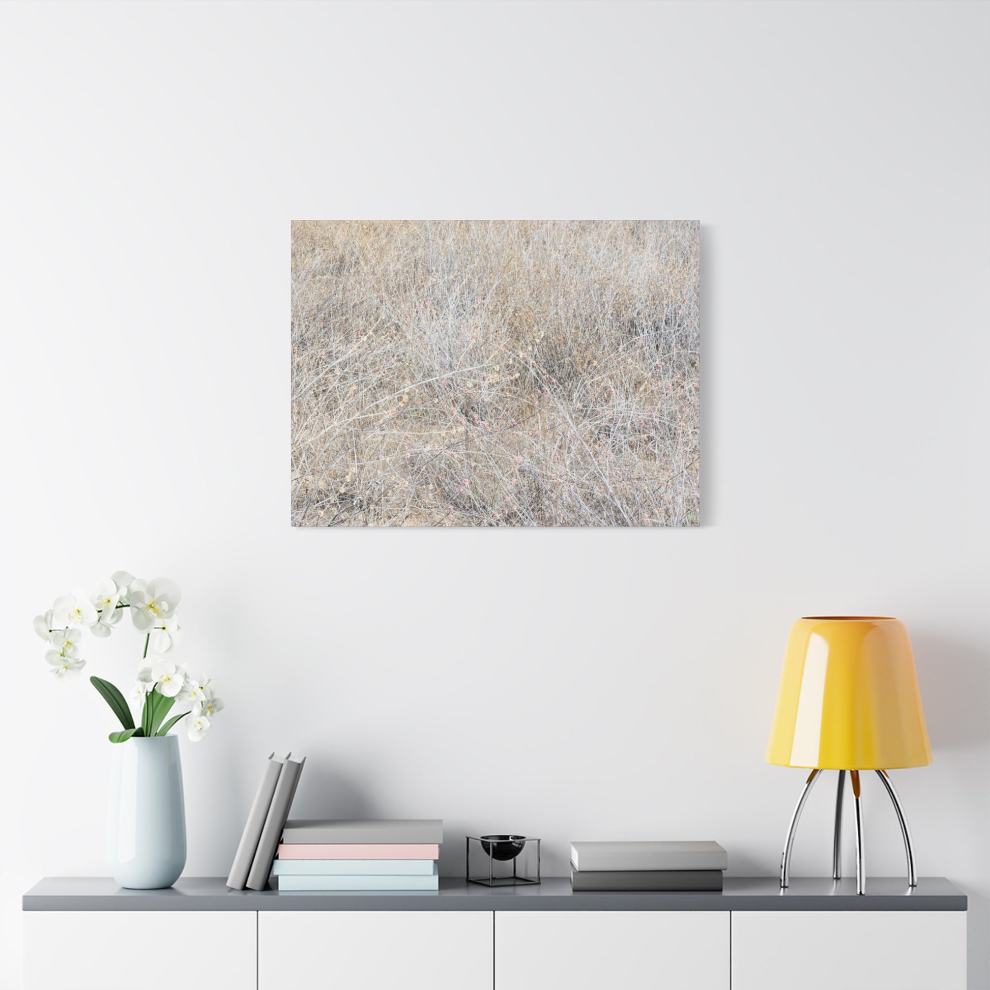Tangled Whispers of Autumn's Fading Breath - Unique Frameless Canvas Wall Art - Art By Earth