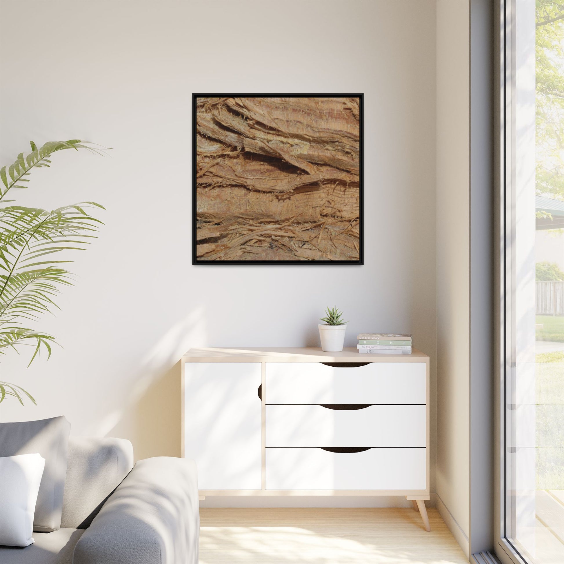 Splintered Bark - Unique Stretched Canvas Wall Art - Art By Earth