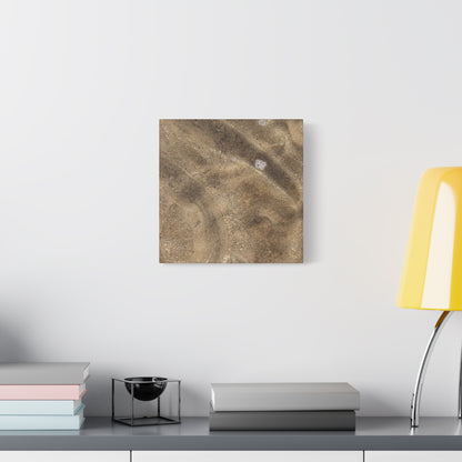 Sandy Shore Impressions - Unique Frameless Canvas Wall Art - Art By Earth