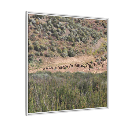 Ancient Dwellings in the Valley - Unique Stretched Canvas Wall Art - Art By Earth