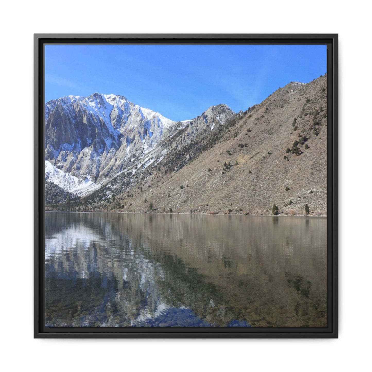 Mountain Mirror - Unique Stretched Canvas Wall Art