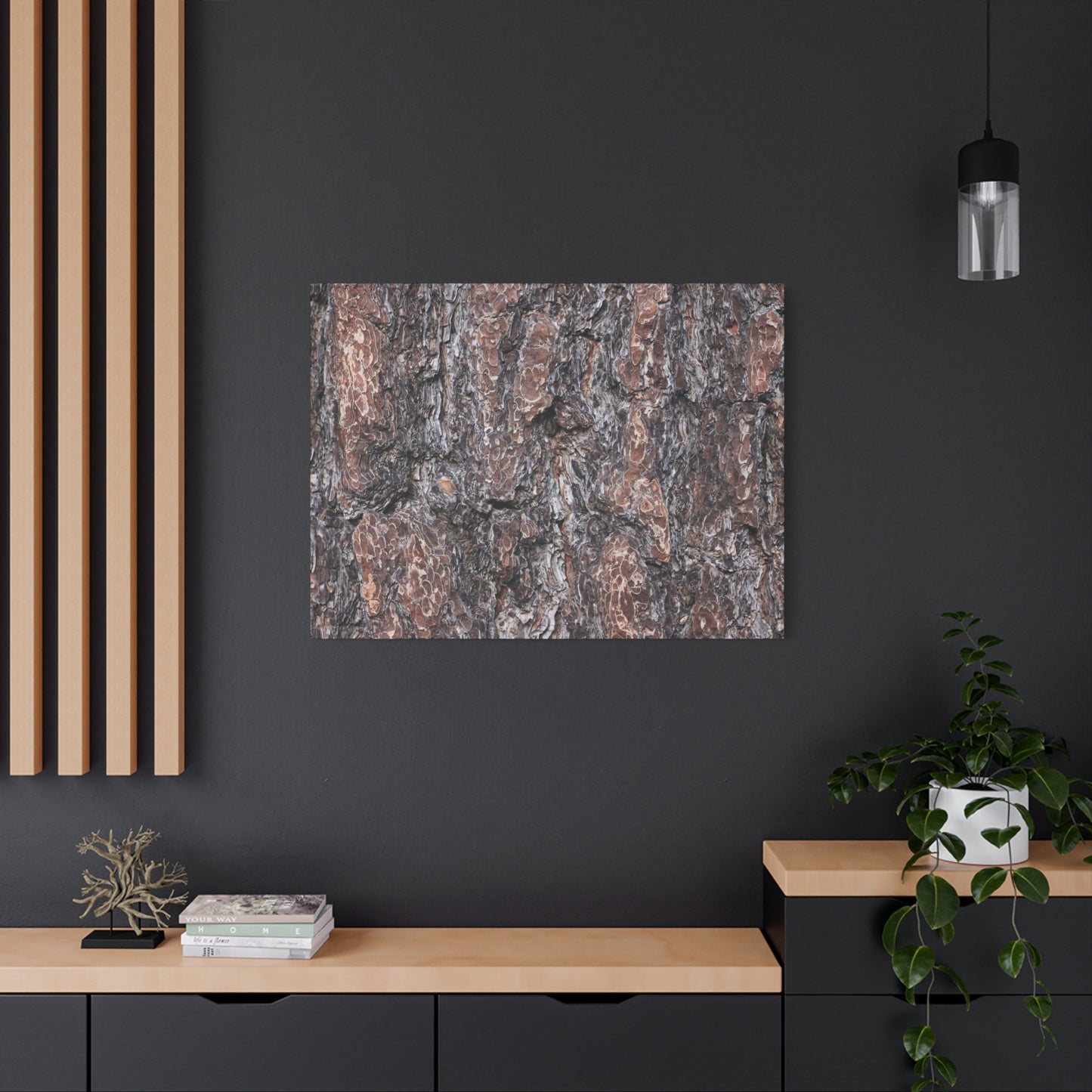 Textured Whispers of an Ancient Tree - Unique Frameless Canvas Wall Art