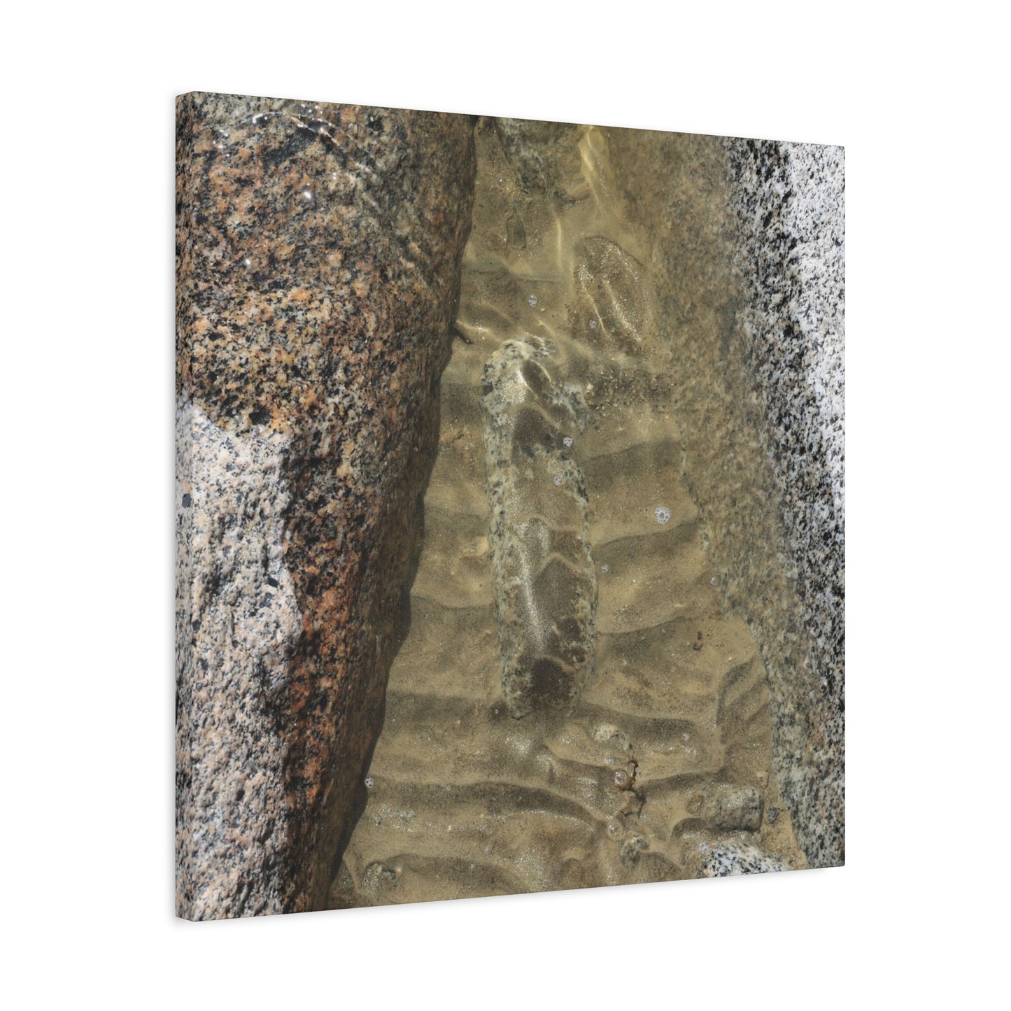 Weathered Concrete Gap - Unique Frameless Canvas Wall Art - Art By Earth