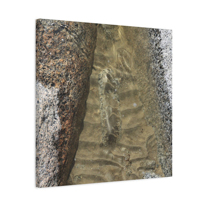 Weathered Concrete Gap - Unique Frameless Canvas Wall Art - Art By Earth