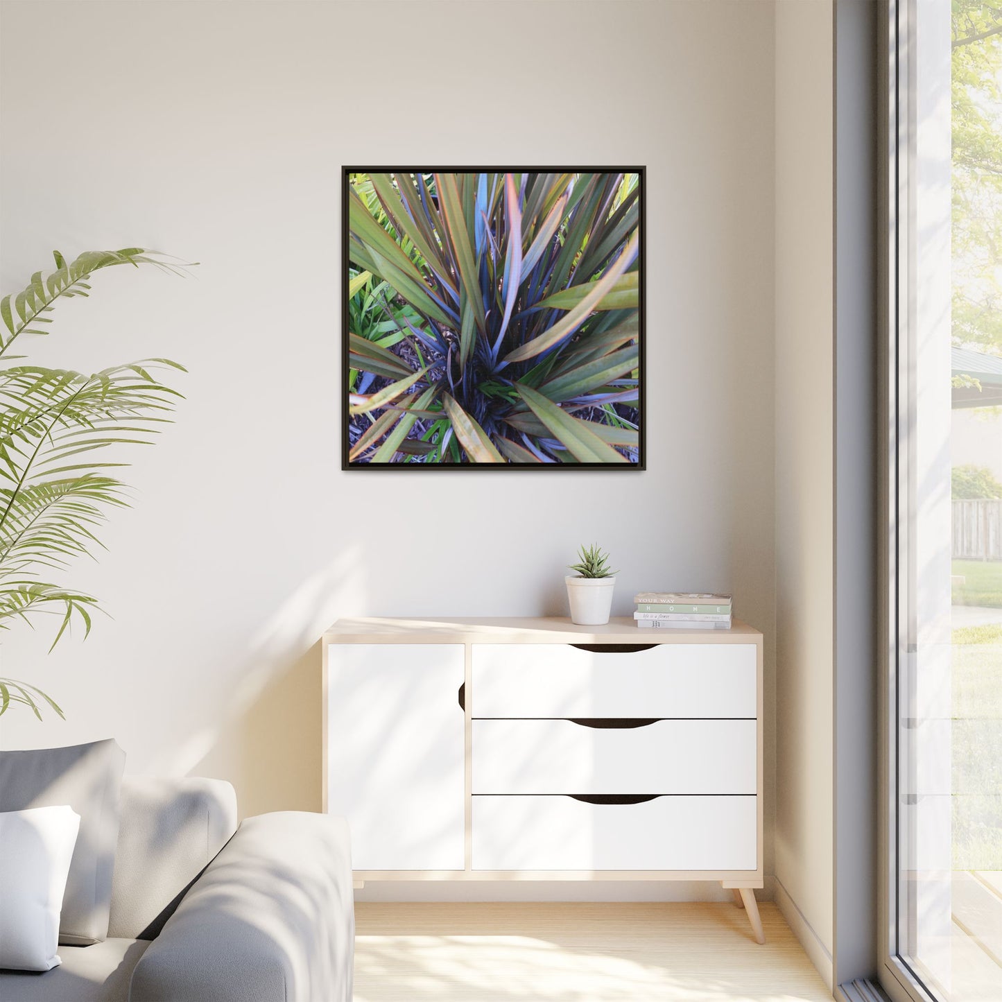 Radiant Leaves - Unique Stretched Canvas Wall Art - Art By Earth