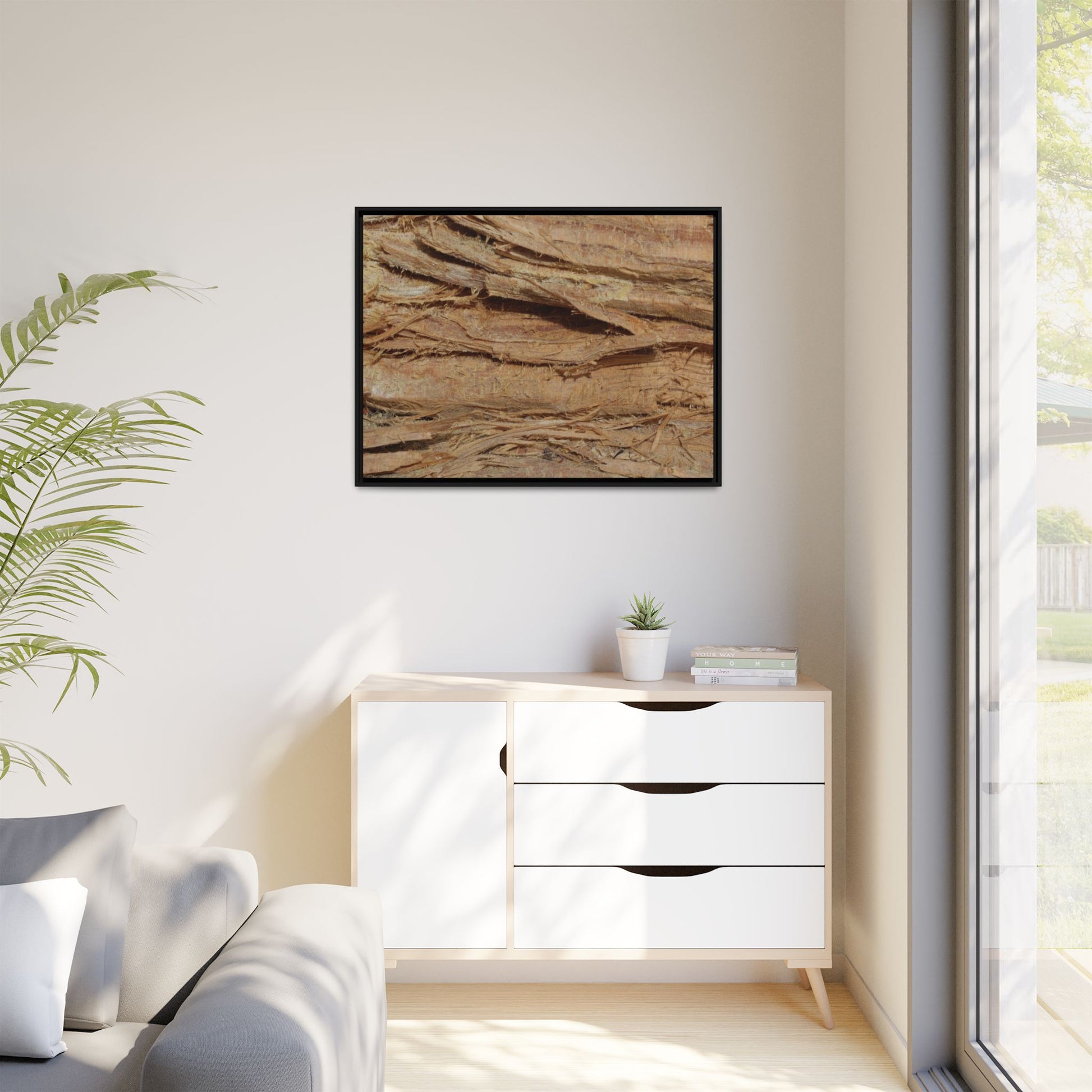 Splintered Bark - Unique Stretched Canvas Wall Art - Art By Earth