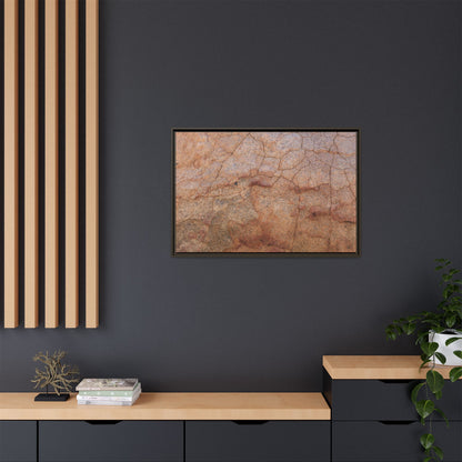 Russet Fissures - Unique Stretched Canvas Wall Art - Art By Earth