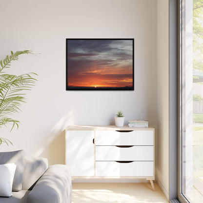 Fiery Horizon - Unique Stretched Canvas Wall Art - Art By Earth