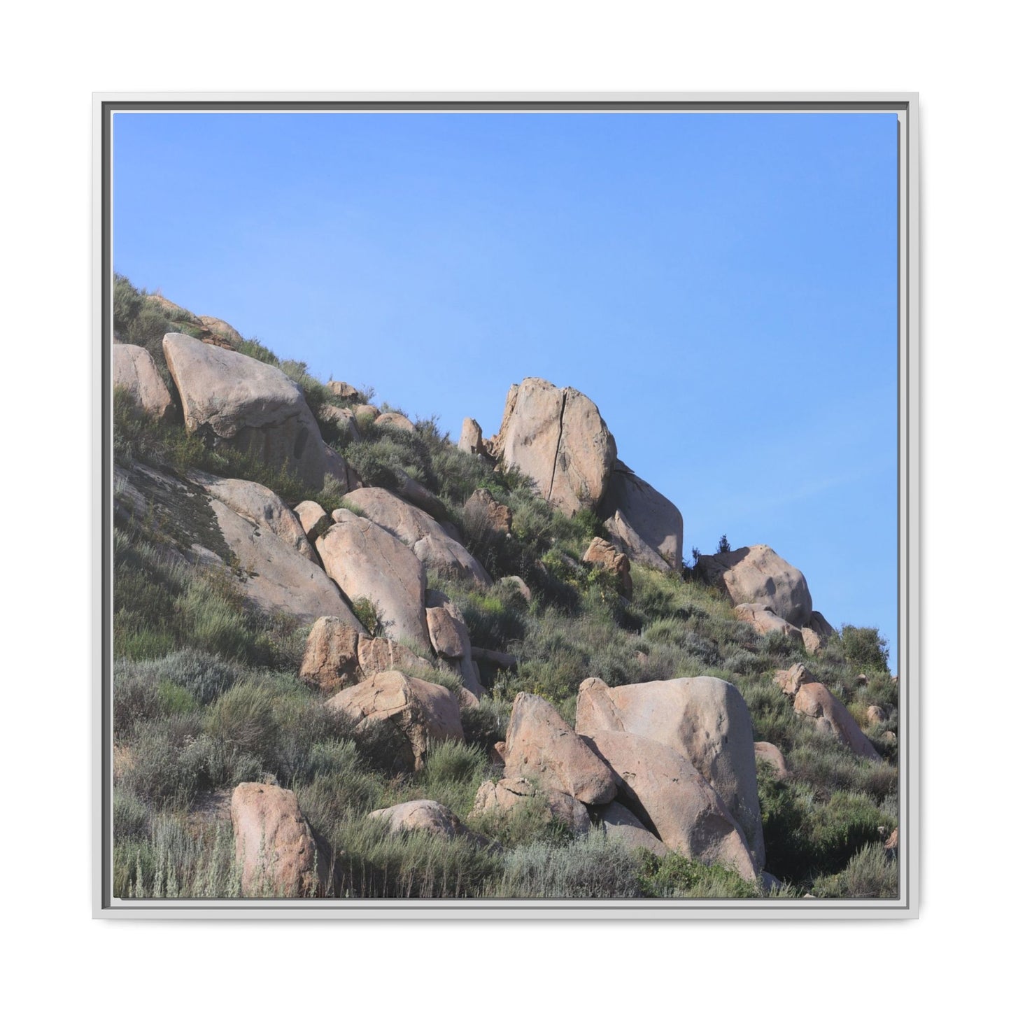 Ancient Boulders in Arid Landscape - Unique Stretched Canvas Wall Art - Art By Earth