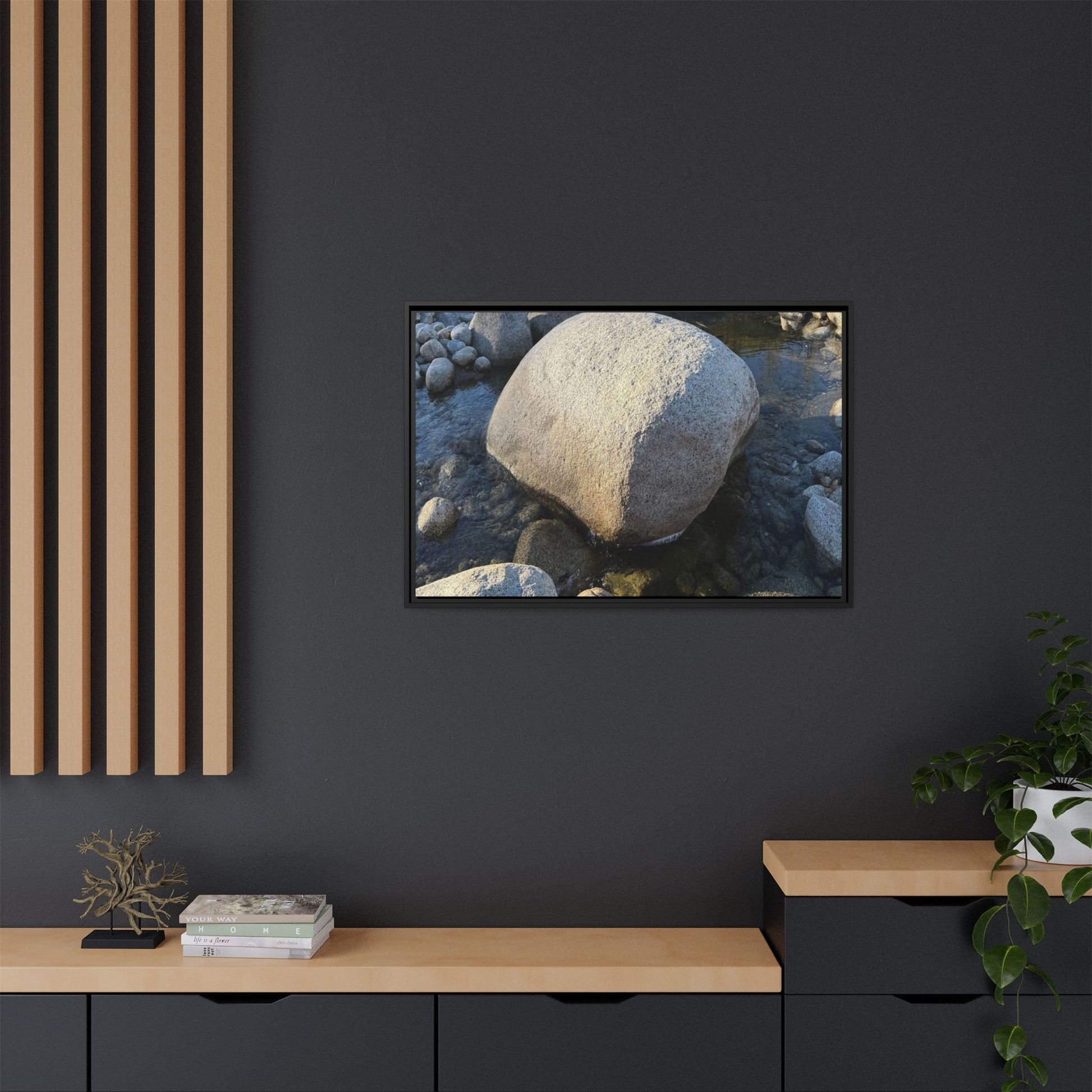 Rocky Riverbed - Unique Stretched Canvas Wall Art - Art By Earth